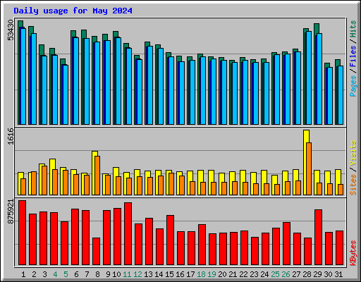 Daily usage for May 2024