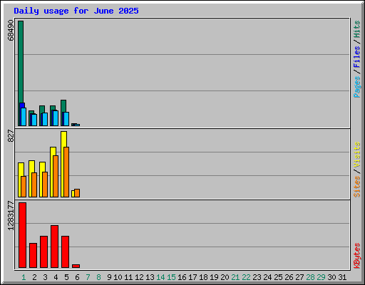Daily usage for June 2025