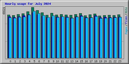 Hourly usage for July 2024