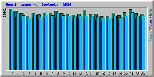 Hourly usage for September 2024