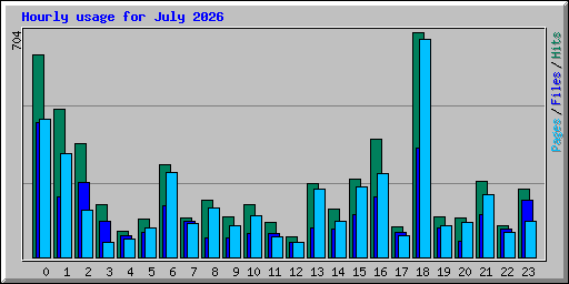 Hourly usage for July 2026