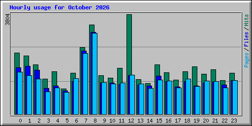 Hourly usage for October 2026