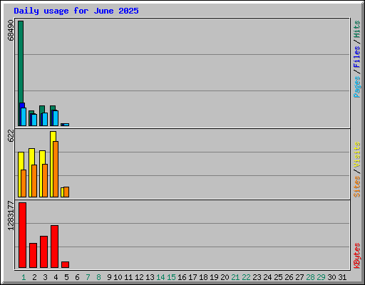 Daily usage for June 2025