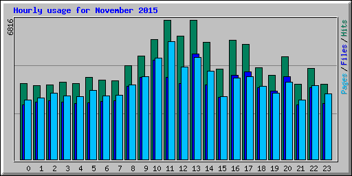 Hourly usage for November 2015