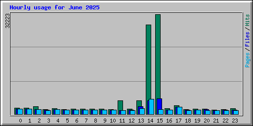 Hourly usage for June 2025