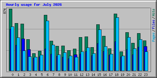 Hourly usage for July 2026